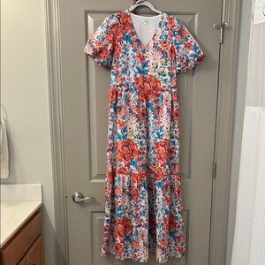 JADE Melody Tam Tiered Maxi Dress with Tie Waist